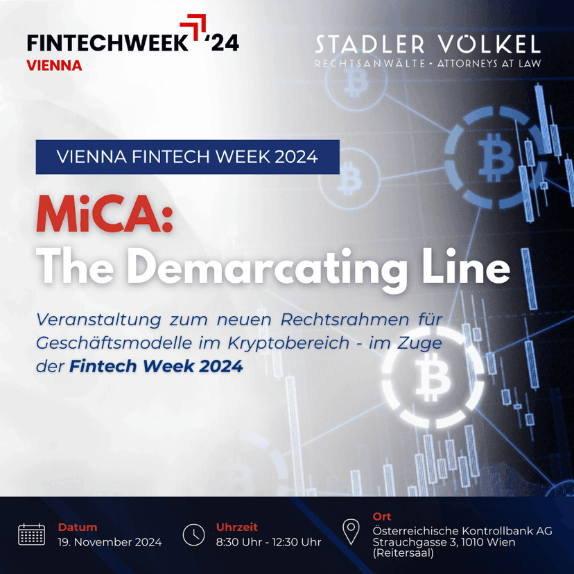 Vienna Fintech Week 2024: "MiCA: The Demarcating Line" 