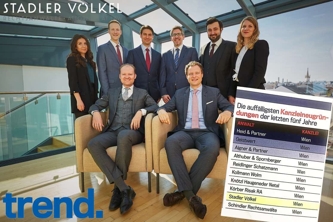 TREND lawyer ranking – 2021 –STADLER VÖLKEL listed as top 10 most prominent law firm establishments